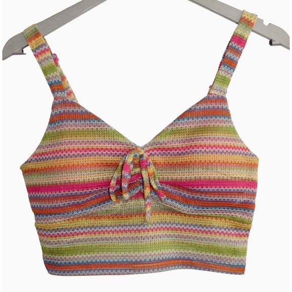 No Boundries NOBO Crochet Bralette Crop Tank Top Sz M 7/9 Juniors - Picture 1 of 5